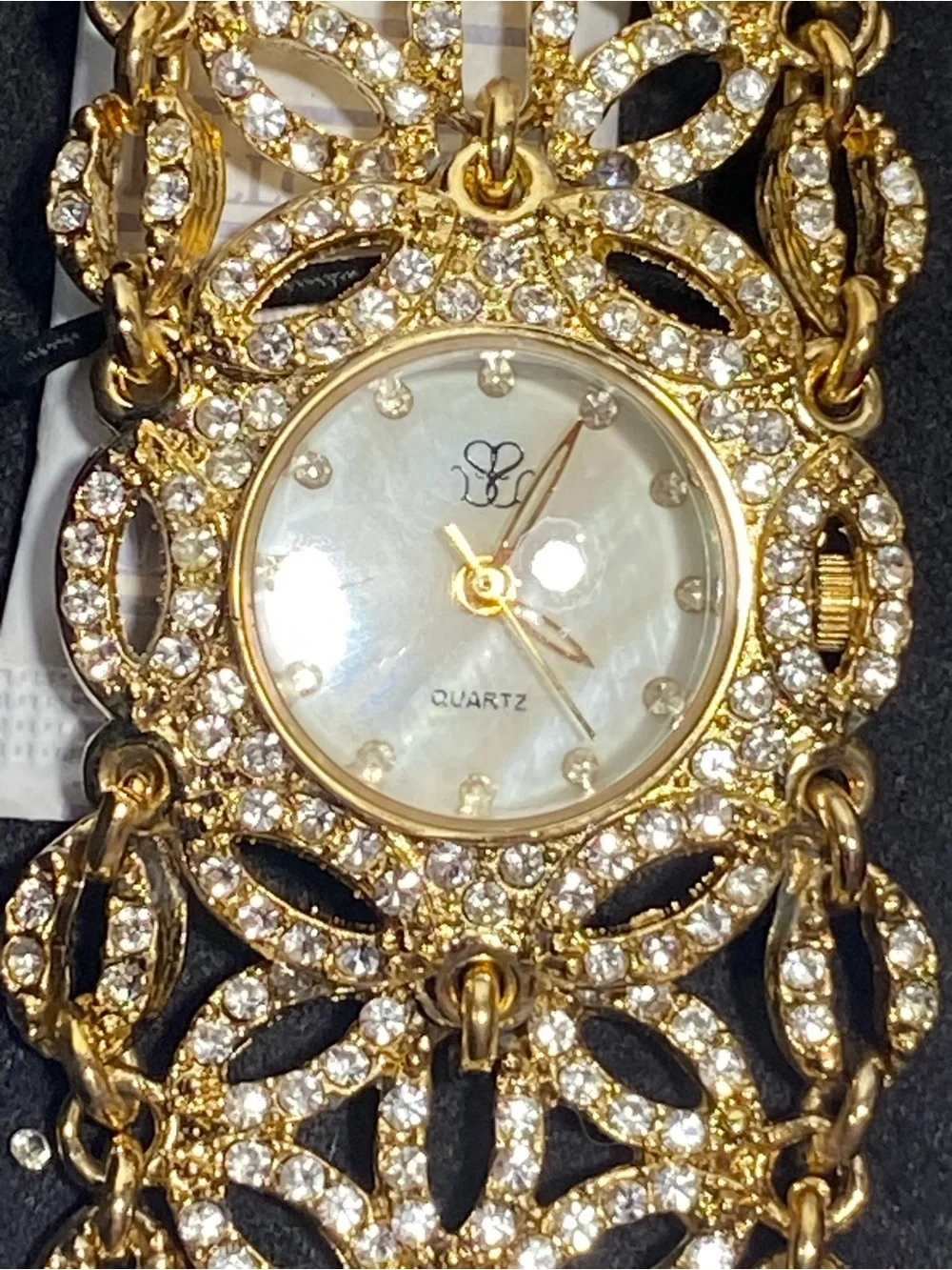 Vintage Suzanne Somers Gold Filigree Bracelet Watch